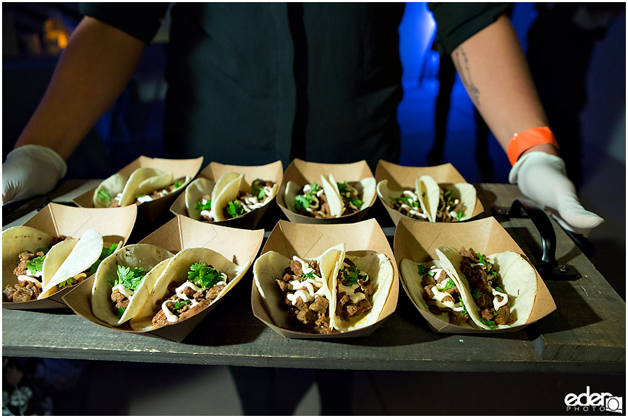 San Diego Natural History Museum Wedding Reception - late night tacos