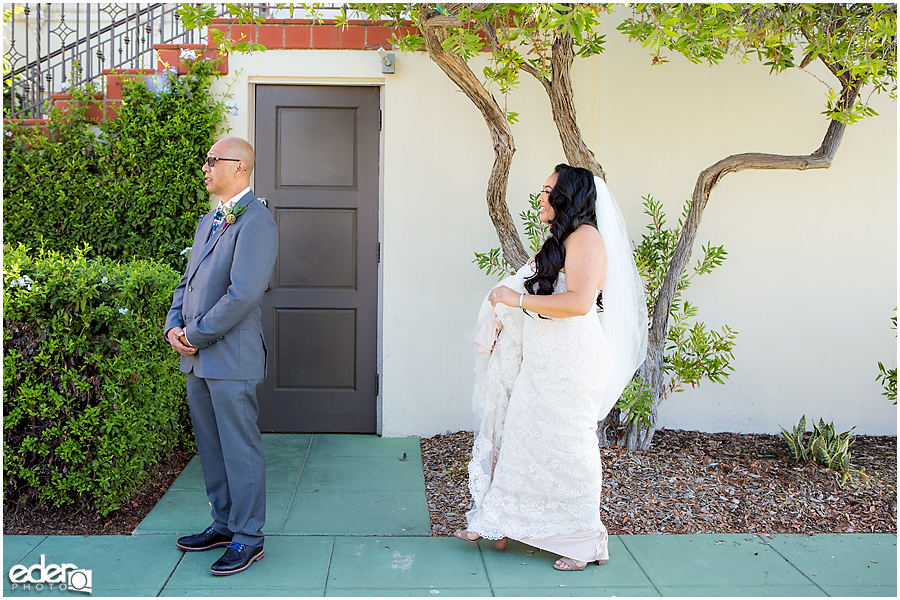 The Immaculata Wedding - bride and father