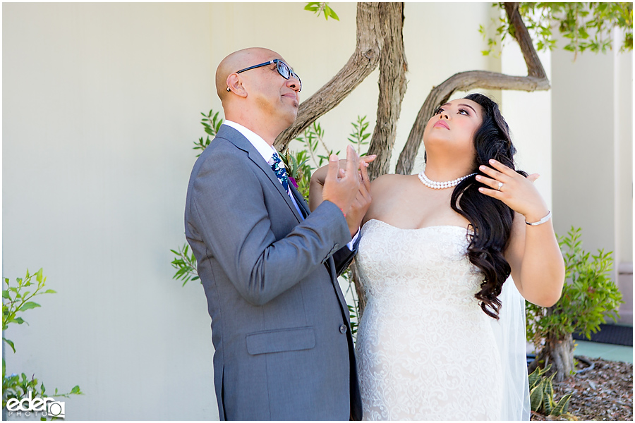 The Immaculata Wedding - bride and father