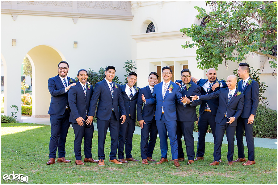 The Immaculata Wedding portraits groomsmen