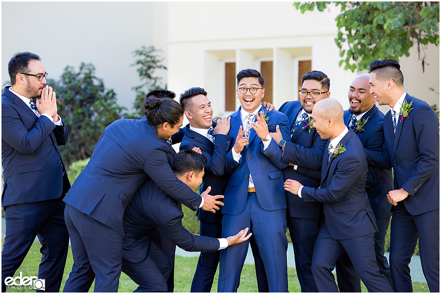 The Immaculata Wedding portraits groomsmen