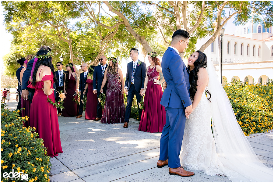 The Immaculata Wedding portraits bridal party