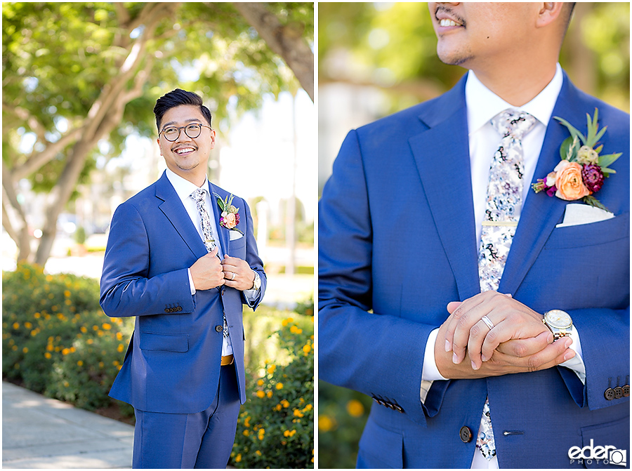 The Immaculata Wedding groom portraits