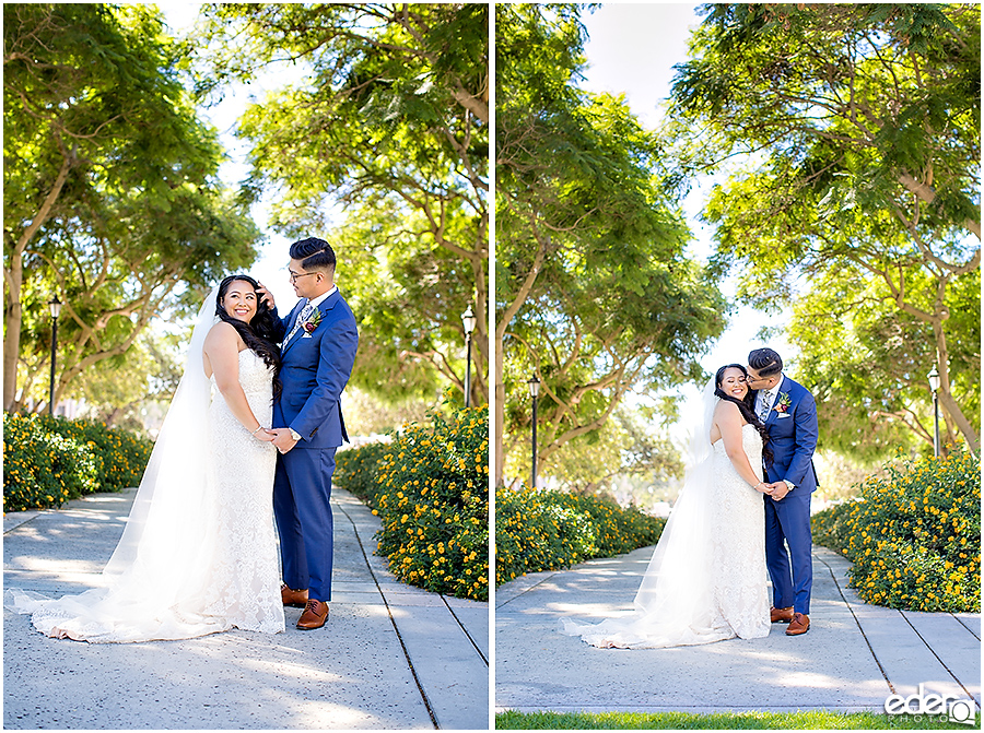 The Immaculata Wedding portraits of couple