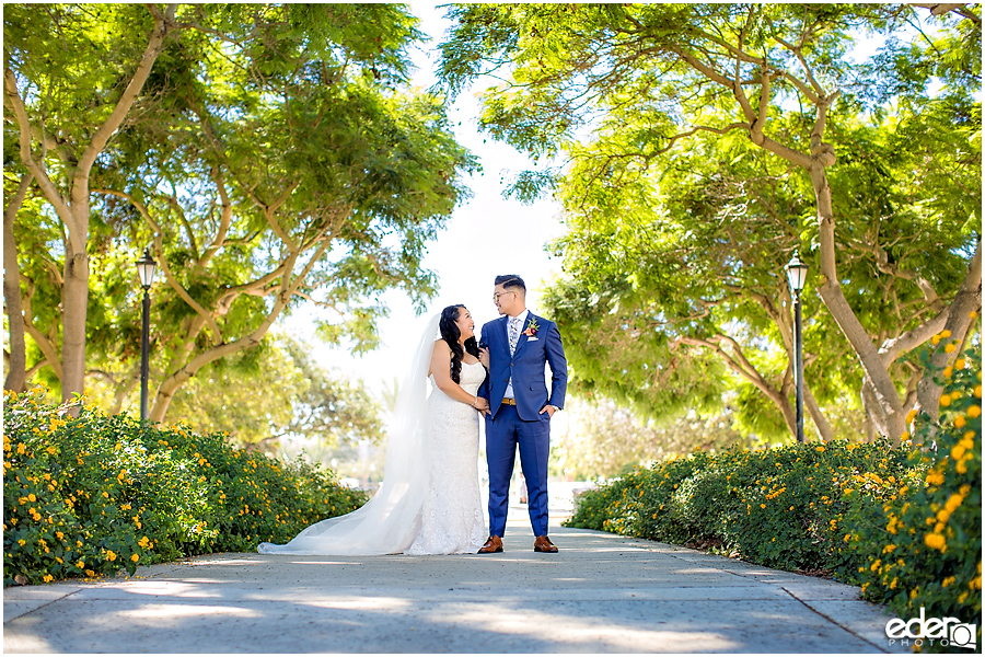 The Immaculata Wedding portraits of bride and groom