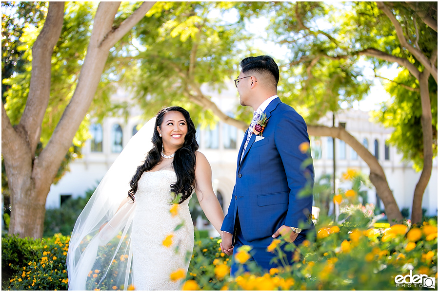 The Immaculata Wedding portraits of couple