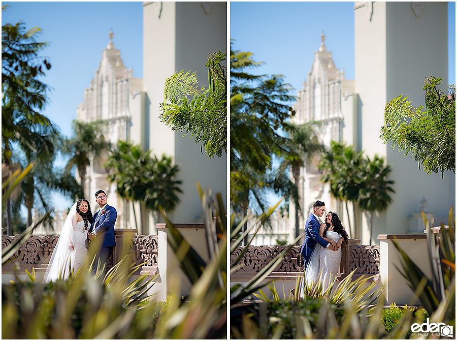 The Immaculata Wedding portraits of bride and groom