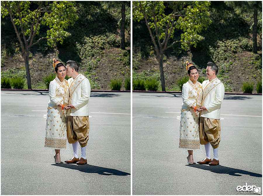 Lao Wedding Bride and Groom Portrait