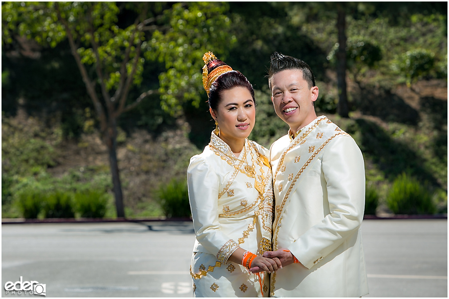 Lao Wedding Bride and Groom Portrait