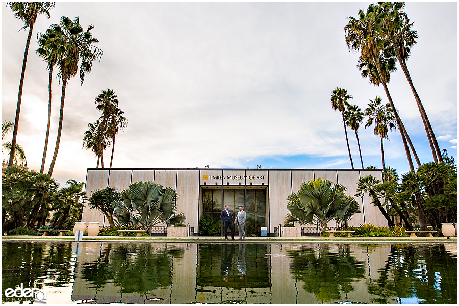 San Diego Elopement Photos at Balboa Park Lily Pond.