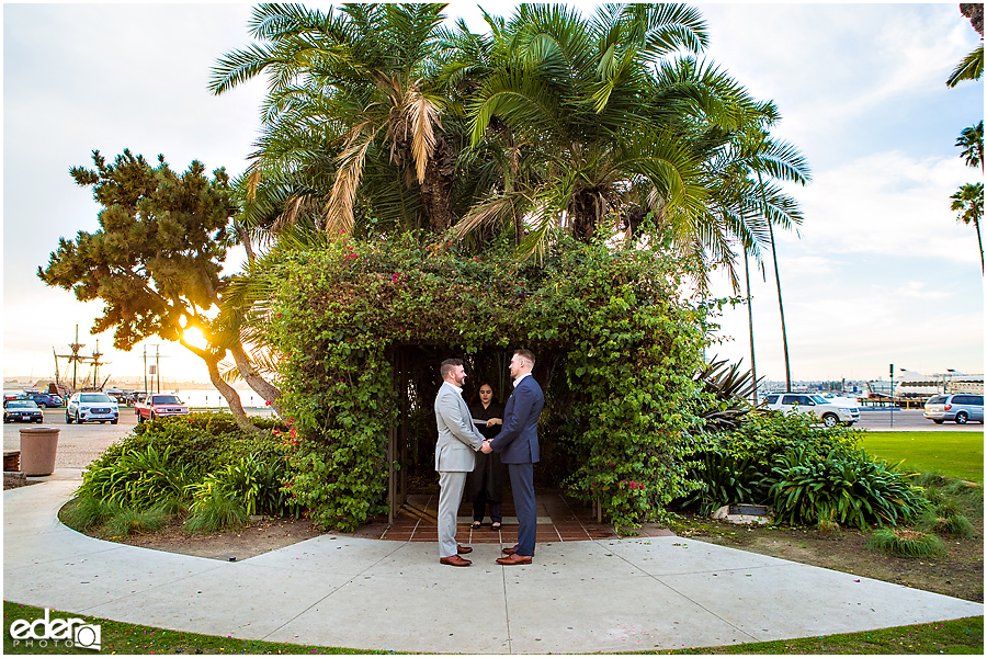 San Diego County Building Elopement Ceremony wide photo.