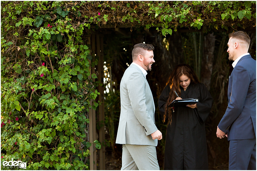 San Diego County Building Elopement Ceremony outdoors.