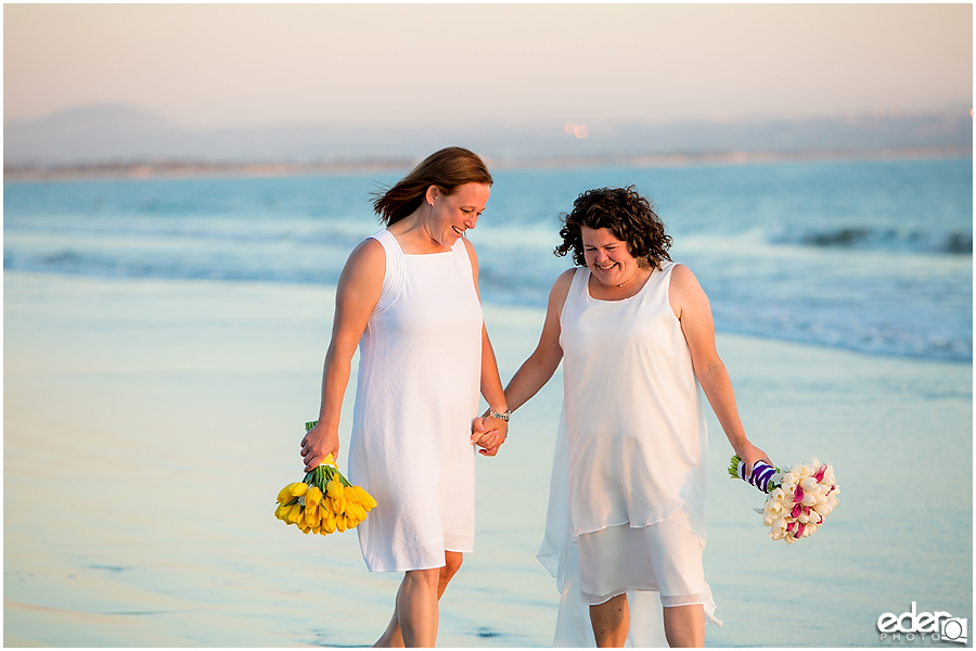 Coronado Beach Elopement - sunset portraits