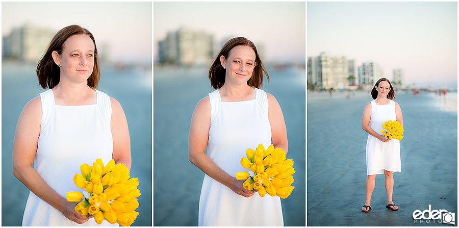 Coronado Beach Elopement - bride portraits