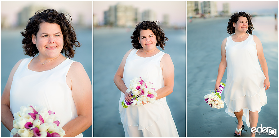 Coronado Beach Elopement - bride portraits