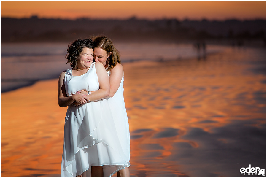 Coronado Beach Elopement - same sex wedding