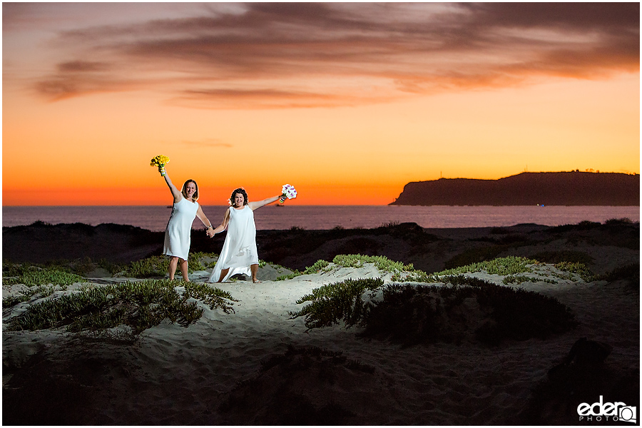 Same sex wedding portraits in Coronado