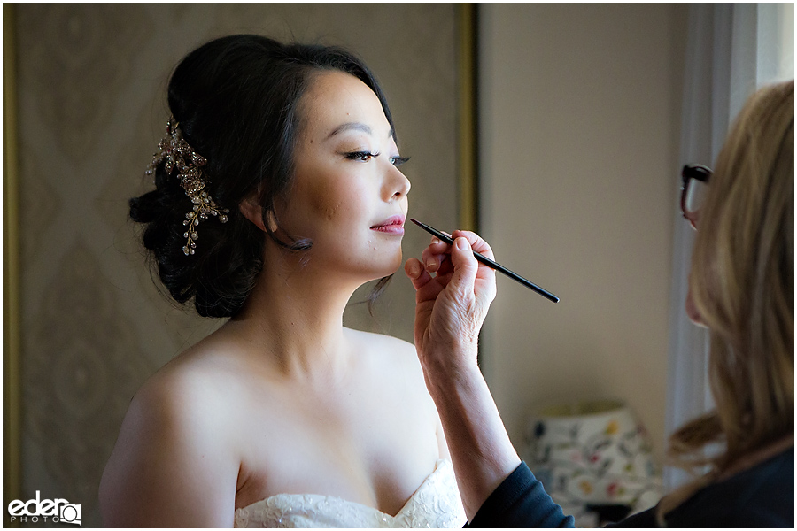 Small Winter Wedding La Jolla - bride makeup