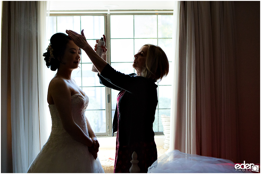 Small Winter Wedding La Jolla - bride hair