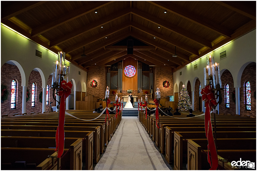 Torrey Pines Church Wedding - wide photo of ceremony