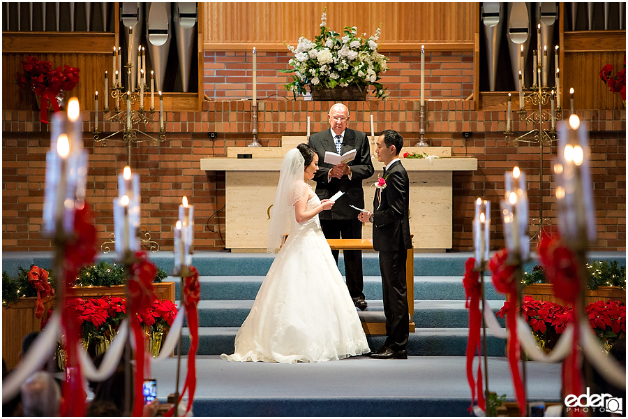 Torrey Pines Church Wedding - vow exchange