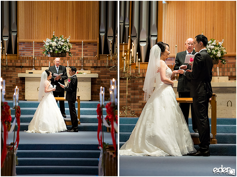 Torrey Pines Church Wedding - ring exchange