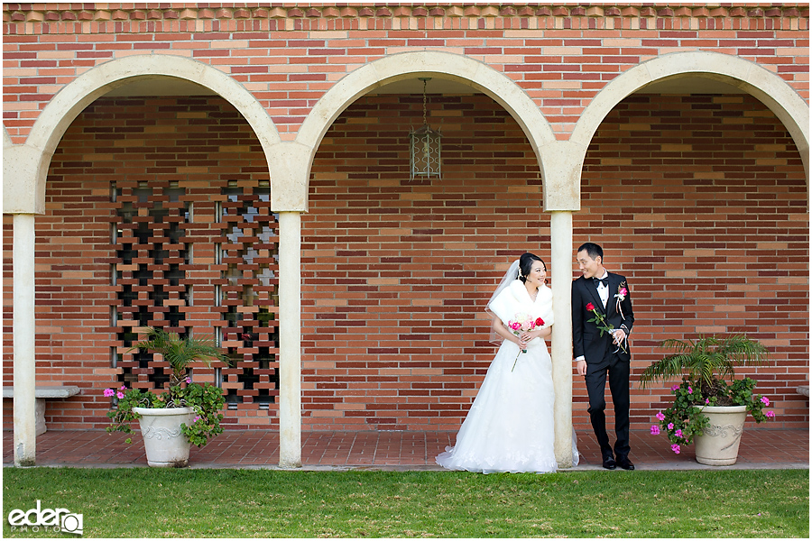 Torrey Pines Church Wedding - portrait of bride and groom