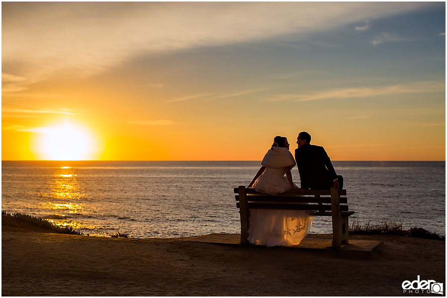 Small Winter Wedding La Jolla - sunset photos 