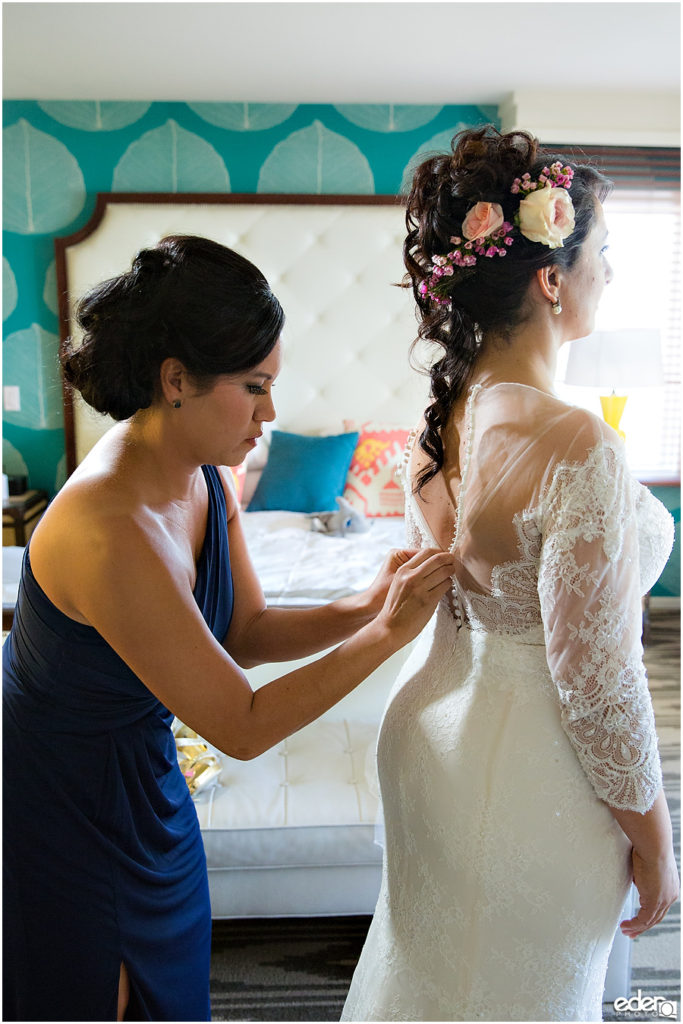 Kona Kai Wedding getting ready photo.