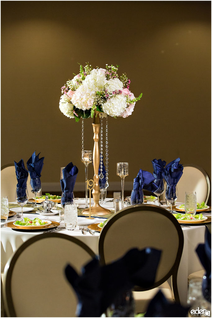 Kona Kai Wedding details table photo.