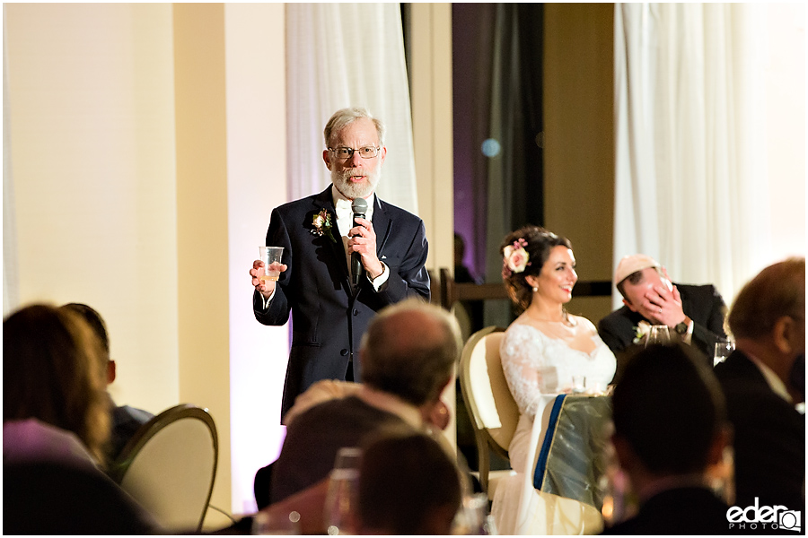 Kona Kai Wedding reception toasts.