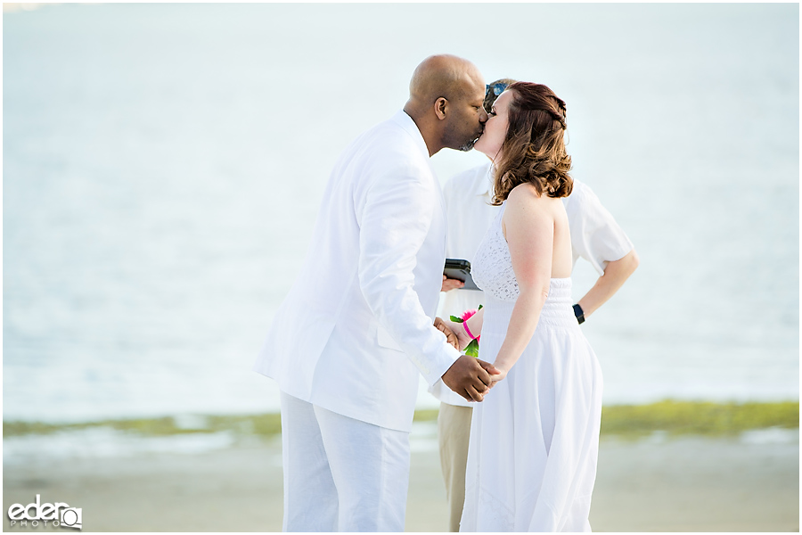 ZLAC Rowing Club Wedding Ceremony kiss photo