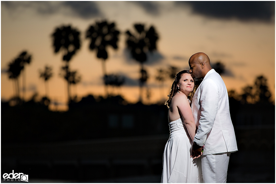 ZLAC Rowing Club Wedding portraits of bride and groom with flash.