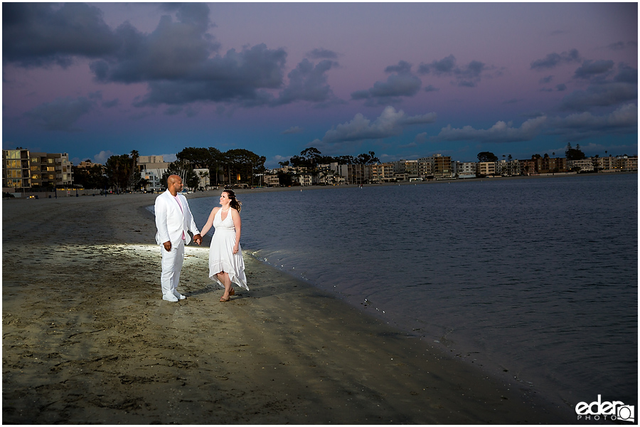 ZLAC Rowing Club Wedding portraits of bride and groom during sunset.