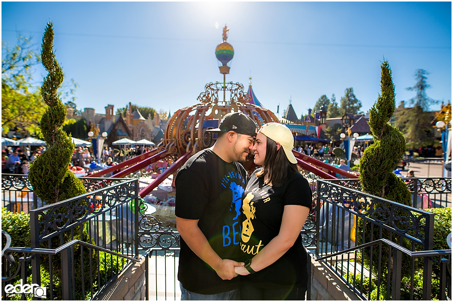 Disneyland Engagement Session on Dumbo Ride.