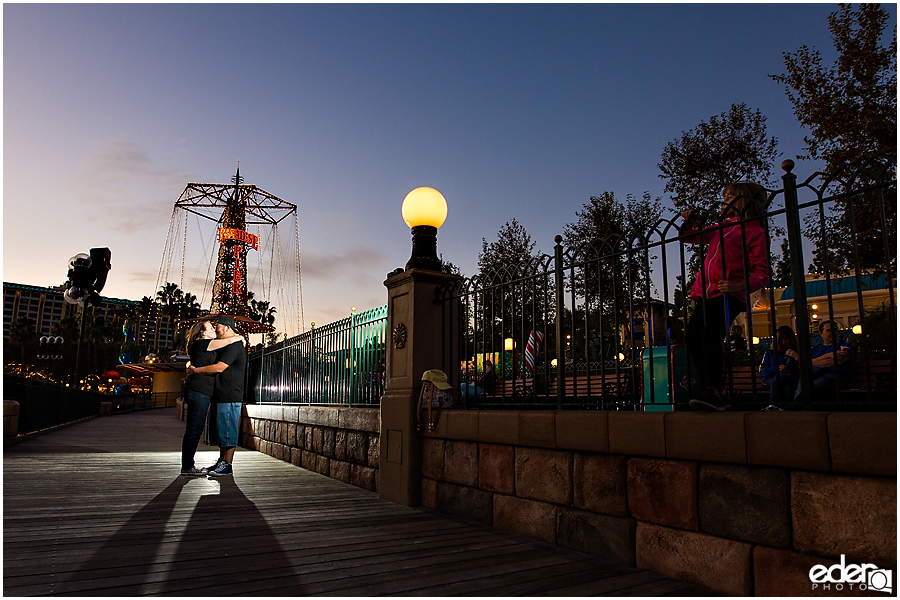 California Adventure Engagement Session at sunset.