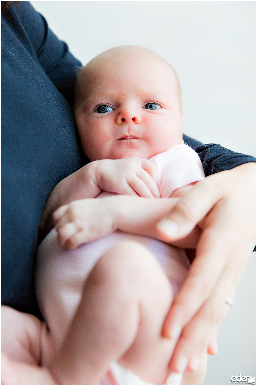 Newborn Lifestyle Portrait Session - baby closeup