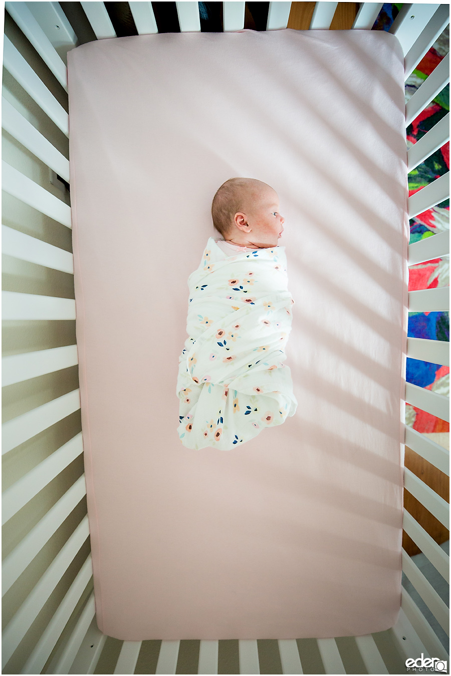 Newborn Lifestyle Portrait Session - baby in crib