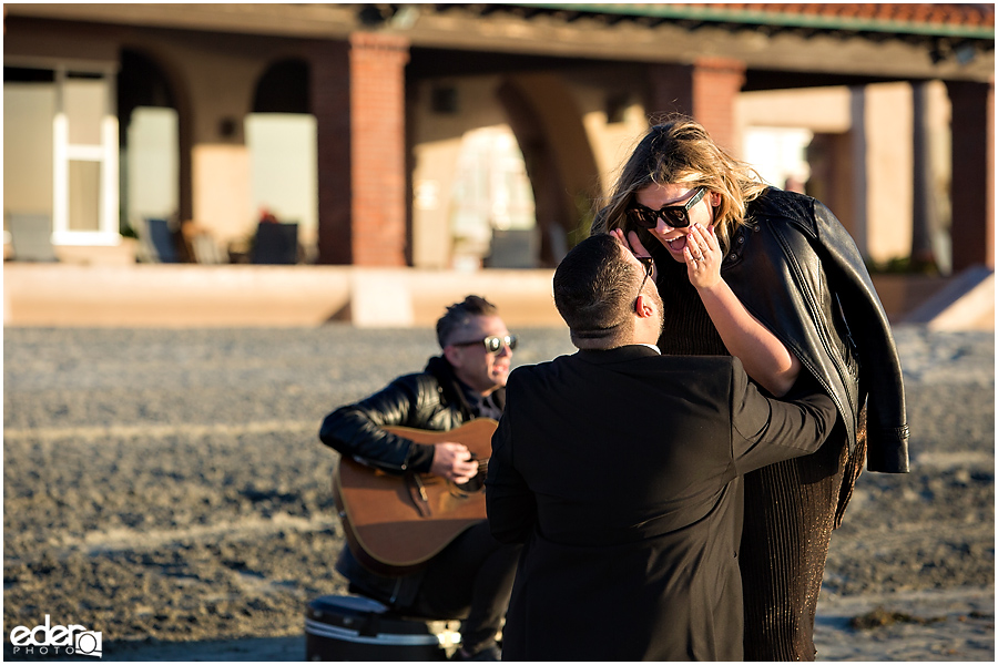 Surprise Marriage Proposal in La Jolla - with guitar player