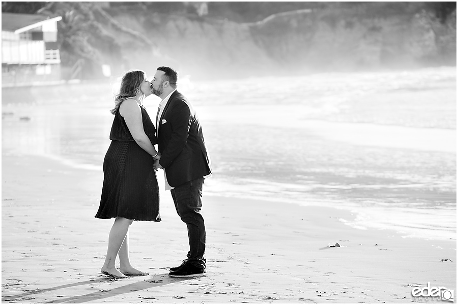 Surprise Marriage Proposal in La Jolla - portraits of couple on the beach.