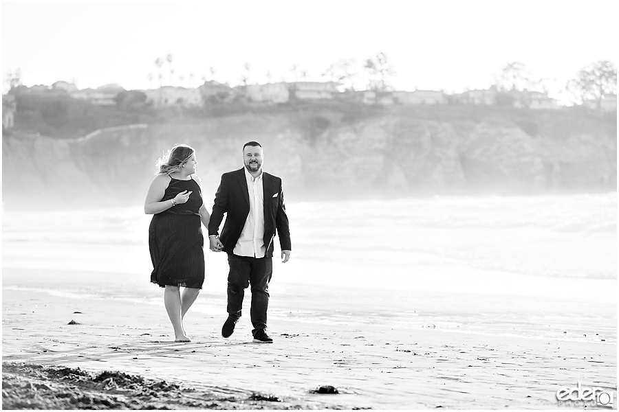 Surprise Marriage Proposal in La Jolla - portraits of couple on the beach.