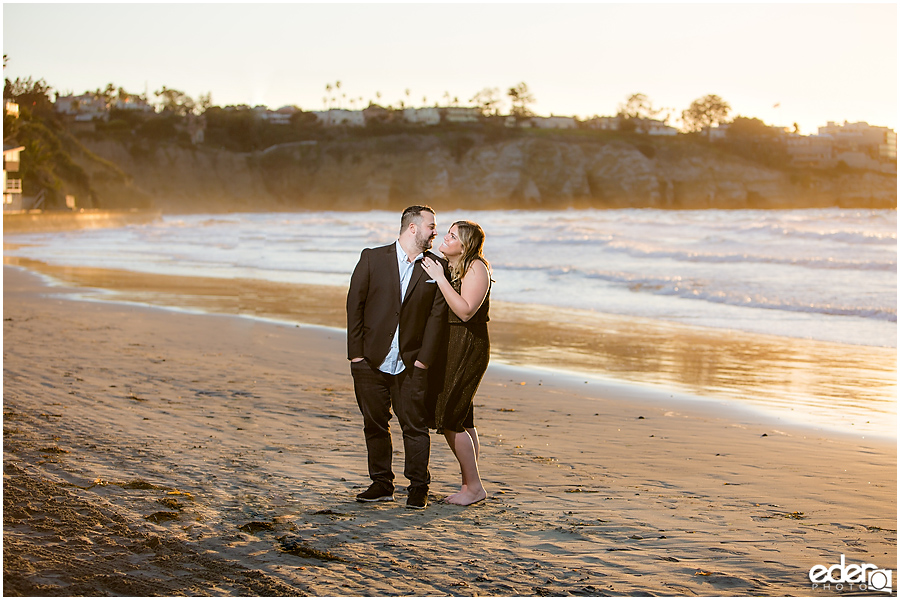 Surprise Marriage Proposal in La Jolla - portraits of couple on the beach.