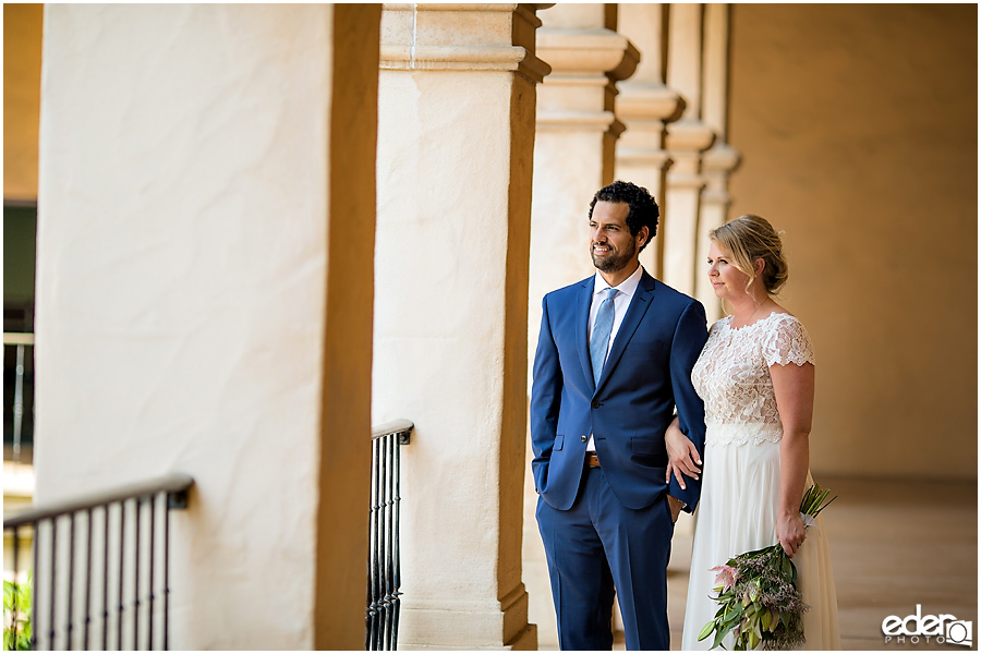 San Diego Elopement photography at Balboa Park natural light.