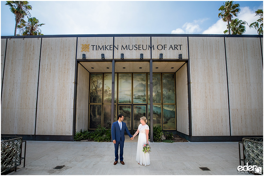 San Diego Elopement photography at Balboa Park Timken Museum.