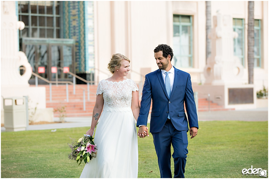 San Diego Elopement photography at County Administration Building.