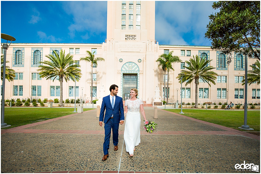 San Diego Elopement photography at County Administration Building.