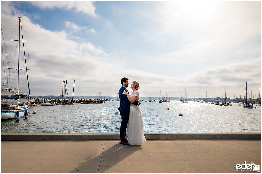 San Diego Elopement photography at the bay.