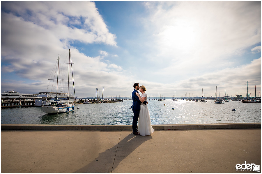 San Diego Elopement photography at the bay.