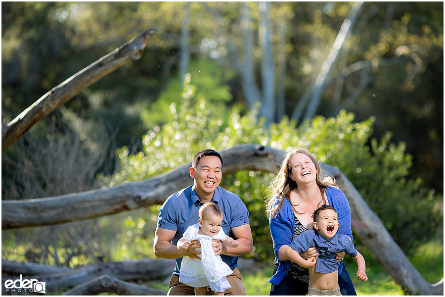 Spring Mini Portrait Session - family playing.