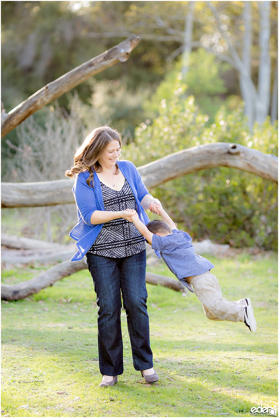 Spring Mini Portrait Session - mom and son playing